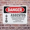 Signmission Asbestos Cancer And Lung Disease Hazard Danger Sign, Plastic, 10in W x 7in L, 2PK OS-2PACK-DS-P-710-L-1033 - alternate 4